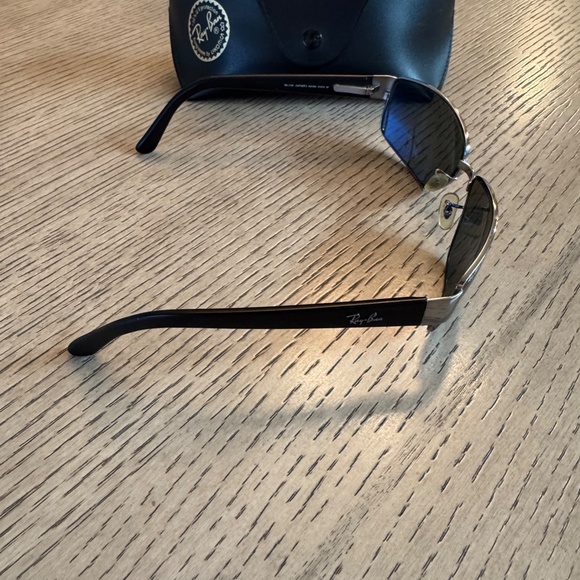 RAY BAN RB3189 LEATHER II 004/9A 61[]16 3P POLARIZED SUNGLASSES Italian Made - Picture 7 of 8